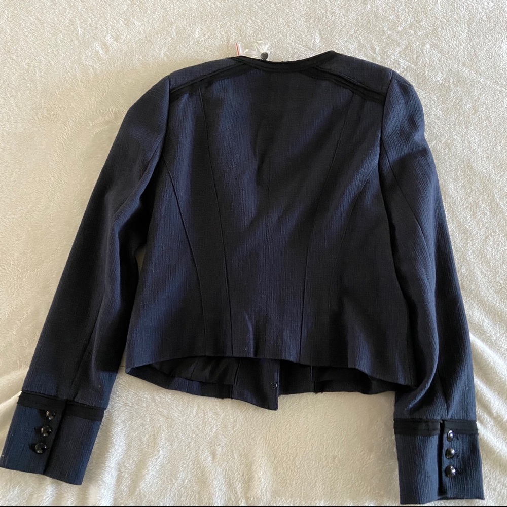 WHBM Navy Blue and Black Jacket 10 - Picture 4 of 5